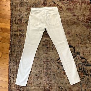 EUC Seven for all Mankind The Ankle Skinny 24 White Denim Jeans